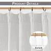 2er Set Vorhänge Leinenoptik Halbtransparent Vorhang Produktbild-Vorschau 3