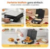 Goliving Waffeleisen – für 4 Waffeln – 24 x 24 cm – Produktbild-Vorschau 5