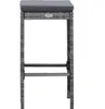 7-tlg. Gartenbar-Set mit Auflagen Poly Rattan Grau Produktbild-Vorschau 6