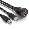 Q73C Dual USB 3.0 Verlängerungskabel – 2× USB-Stecker auf Produktbild-Vorschau 5