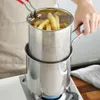 Nerezový hrnec na smažení s filtrem a košem úspora oleje Náhled obrázku produktu 3