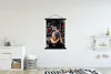 MuchoWow® Textilposter Mädchen mit Perlenohrring - Tattoo - Produktbild-Vorschau 2