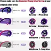 A diagram showing different Dyson vacuum cleaner roller brush heads and their specifications. Produktbild-Vorschau