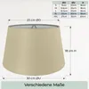 Wogati® Premium Lampenschirm E14/E27 Baumwolle|Beige / Produktbild-Vorschau 4