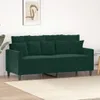 vidaXL 2-osobowa sofa ciemnozielona 140 cm aksamit Podgląd zdjęcia produktu 2