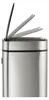 A close-up side view of a silver sensor trash can with its lid partially open. Podgląd zdjęcia produktu