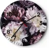 Wanduhr - Rund - Glasuhr - Pfingstrosen Veilchen Blumen - Produktbild-Vorschau 1