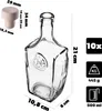 KADAX szklane butelki 500ml z korkiem, 10 sztuk, puste Podgląd zdjęcia produktu 2