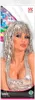 Product packaging for a disco tinsel wig, featuring a model wearing the wig and a sequined top. Produktbild-Vorschau