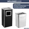 DELUKE® Standaschenbecher für Draußen 45L - Stahl Produktbild-Vorschau 3