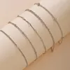 Boho Fußkettchen, mehrschichtige Silberkette, Fußkettchen, Produktbild-Vorschau 5