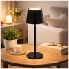 LED Tischleuchte Touch Akku USB Schwarz 26 cm dimmbare Produktbild-Vorschau 1
