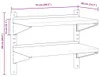 vidaXL Wandregal mit 2 Böden 75x40x60 cm Silbern Edelstahl Produktbild-Vorschau 8