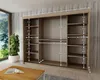 A wardrobe with dimensions shown, in a room setting. Produktbild-Vorschau