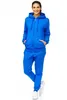 Damen Jogginganzug einfarbig 100% Baumwolle 586 Blau XXL Produktbild-Vorschau 3
