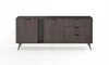 Kommode Veris 195 cm Eiche Dunin + Schwarz mit geriffelter Produktbild-Vorschau 4