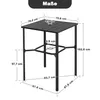 Avestar Quadratischer Garten-Bartisch 71x71x103 cm mit Produktbild-Vorschau 5