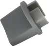 A close-up studio shot of a gray plastic faucet part against a white background. Produktbild-Vorschau