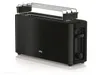 A black BRAUN long slot toaster is shown against a white background. Produktbild-Vorschau