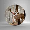 Wanduhr - Rund - Glasuhr - Kitz Hirsch Tier wild - 30x30cm Produktbild-Vorschau 3