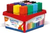 A large box of Giotto Turbo Color felt pens is shown from a slightly elevated front-facing angle, with the pens neatly arranged inside the red and blue container. Produktbild-Vorschau
