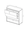 Kommode 4 Schubladen – Kaschmir – 78×110 cm – Modern & Produktbild-Vorschau 4