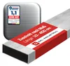 Aluminiumprofil GEBÜRSTET 25x15x2mm 30 cm Rechteckrohr + Produktbild-Vorschau 1