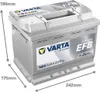 VARTA N60 Blue Dynamic EFB 12V 60Ah 640A Batteria per auto Anteprima dell’immagine prodotto 2