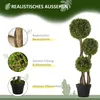 HOMCOM Sztuczna roślina, bukszpan w doniczce, 90 cm, Podgląd zdjęcia produktu 4