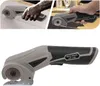 Collage of images showing an electric rotary cutter being used to cut fabric and a close-up of the product. Náhled obrázku produktu
