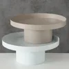 Boltze Rundes Metalltablett in Beige und Weiß – Schlichte Produktbild-Vorschau 6