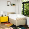 Boxspringbett mit Matratze Creme 90x190 cm Stoff Produktbild-Vorschau 3