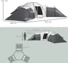 Outsunny Tunnelzelt, Campingzelt für 6-9 Personen, Produktbild-Vorschau 3