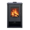 Kaminofen ALAZ K10M Schwarz 10 kW, Kamin Heizofen Produktbild-Vorschau 1