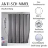 WENKO Rideau de douche anti-moisissure Uni Grey Polyester Voir les images du produit 2