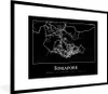 MuchoWow® Gerahmtes Poster Singapur - Karte - Stadtplan Produktbild-Vorschau 1