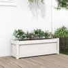 vidaXL Pflanzkübel Weiß 90x31x31 cm Massivholz Kiefer Produktbild-Vorschau 2