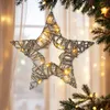 Rieten ster, warm wit verlicht met timer - 35 cm - Productafbeelding-voorbeeld 6