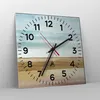 Wanduhr - Quadrat - Glasuhr - Abstraktion Gürtel Gold - Produktbild-Vorschau 4