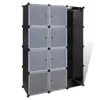 vidaXL Armadio modulare a 9 scomparti 109x36,5x143cm Bianco Anteprima dell’immagine prodotto 10