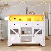 STILVORA Küchenwagen Mit App LED & Klapptisch, Kücheninsel Produktbild-Vorschau 2