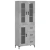 vidaXL Highboard gris béton 69,5x34x180 cm Bois composite Voir les images du produit 2
