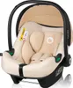 A beige and black baby car seat with a handle and canopy, shown from a front-diagonal angle on a white background. Produktbild-Vorschau