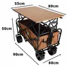 Chariot de plage pliable LUARO avec table 2 en 1 Voir les images du produit 16