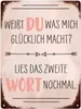 Du machst mich glücklich Metallschild XXL in 28x38 cm mit Produktbild-Vorschau 1