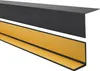 A close-up view of a black corner trim with adhesive gold backing, isolated on a white background. Anteprima dell’immagine prodotto