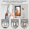 A collage showcasing a decorative wall mirror in different room settings. Podgląd zdjęcia produktu