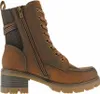 A side view of a brown lace-up boot with a zipper. Produktbild-Vorschau