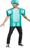 A man is wearing a Minecraft diamond armor costume. Produktbild-Vorschau