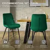 Set di 2 sedie da pranzo ML-Design, verde scuro, seduta in Anteprima dell’immagine prodotto 2